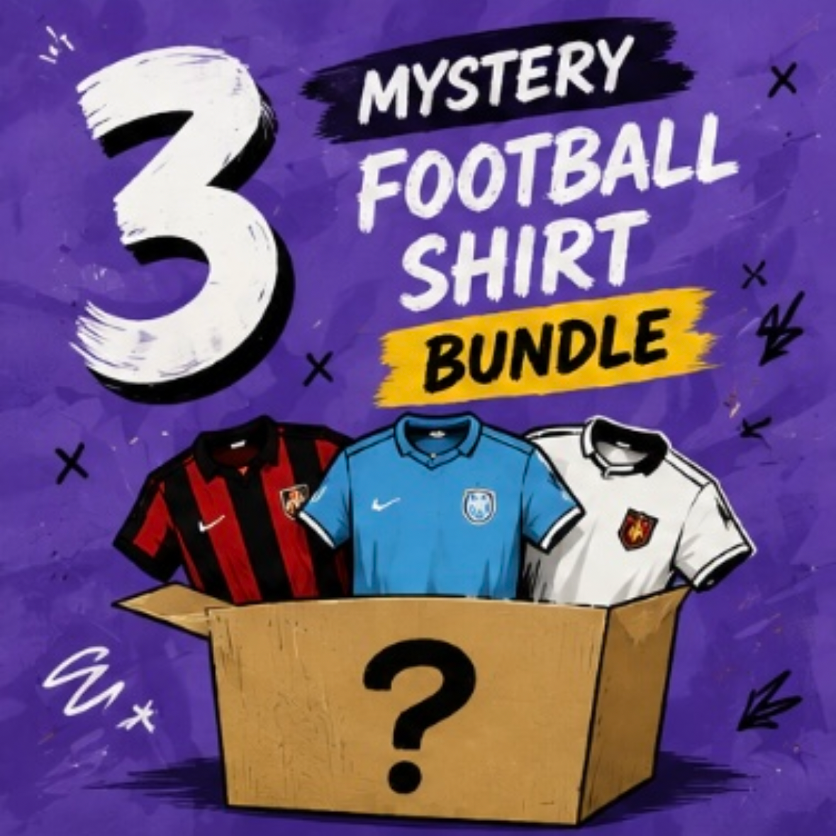 3 MYSTERY FOOTBALL SHIRTS - 2026/27 season        * Read description *